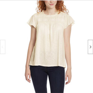 ella moss Off-White Short Sleeve Tee Plus Size XXL